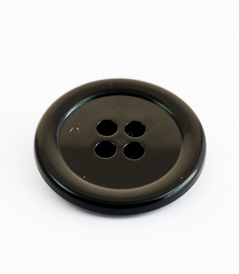 Clown Button 4 Hole Size 54L x10 Black - Click Image to Close
